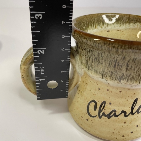 Vintage 1983 Clay in Mind Coffee Mug Studio Art Pottery Personalized Charlotte - Picture 8 of 8